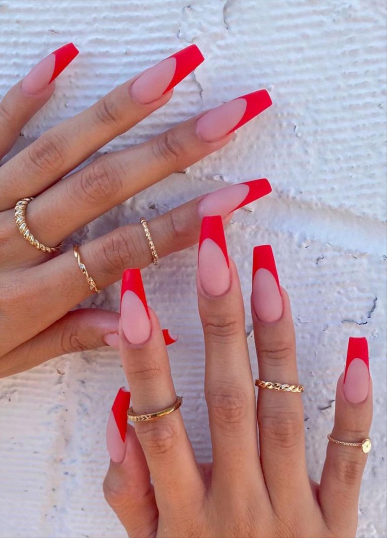 Luxury French Tip Coffin Nails You Ll Flip For Page Of Lily Fashion Style