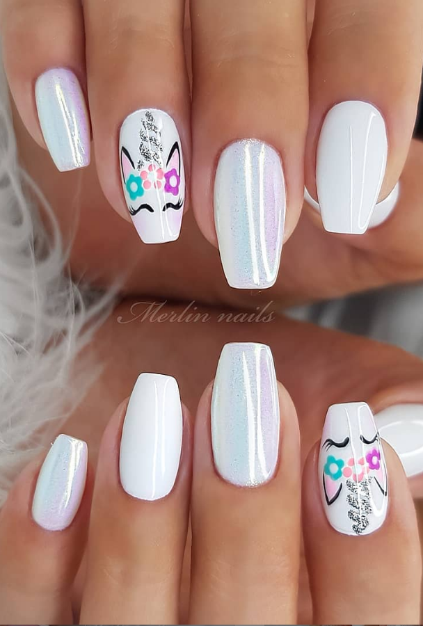50 Beautiful Square Nails - Page 12 of 50 - Lily Fashion Style
