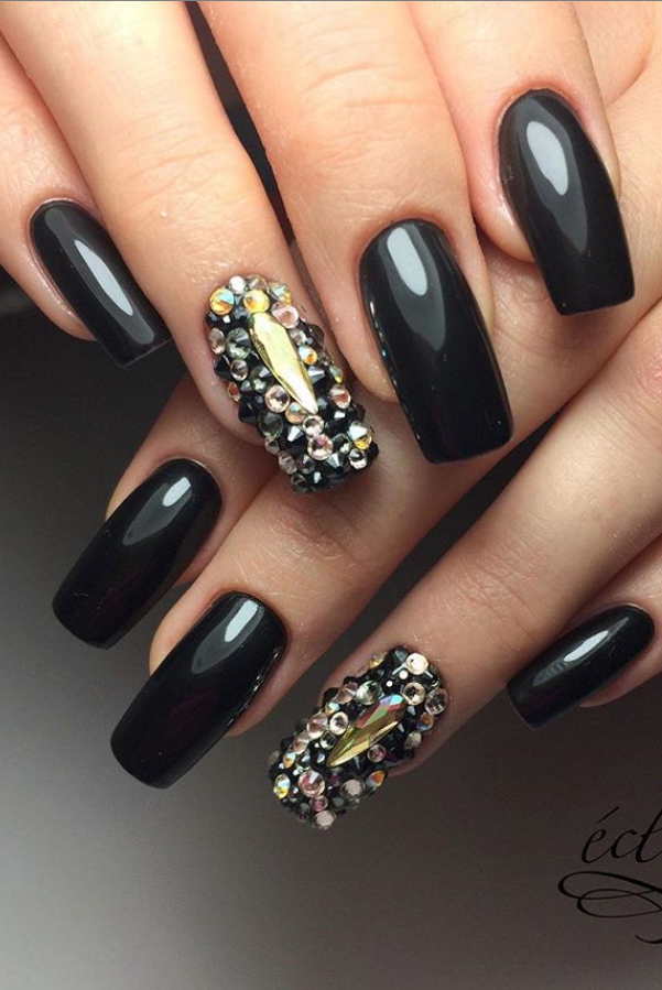 47 Amazing Black Nail Designs - Page 38 of 47 - Lily Fashion Style