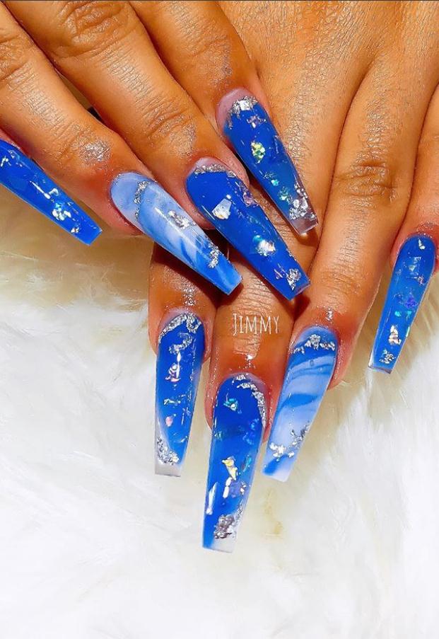 44 Unique Blue Nail Designs, You Will Want to Try as Soon as Possible