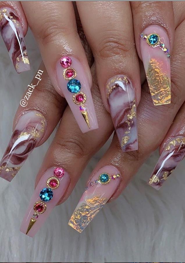The 85 Best long Acrylic Coffin Nail Ideas For This Spring and Summer ...