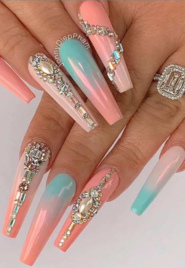 The 85 Best long Acrylic Coffin Nail Ideas For This Spring ...