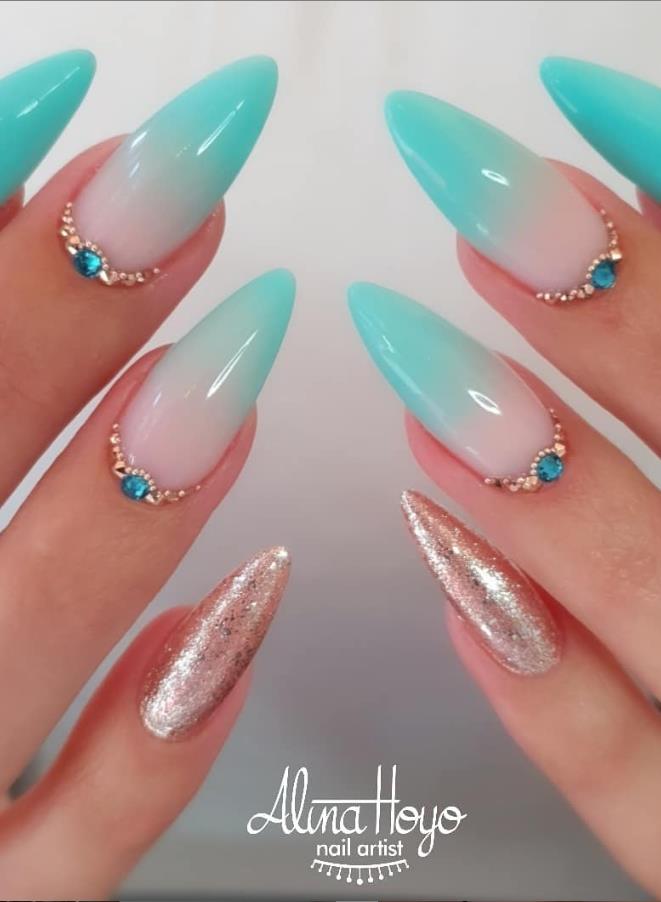 68 Beautiful Stiletto Nails Art Designs And Acrylic Nails Ideas 2020 ...