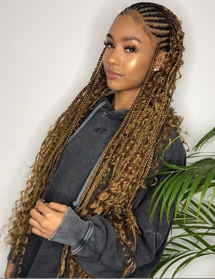 26 Hairstyles 2020 black female braids styles pictures for Oval Face