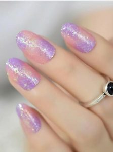 Beautiful Glittering Short Pink Nails Art Designs Idea For Summer And