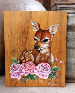 DIY Creative Wood Painting Enjoying The Beauty Of Nature Lily   27 242x300 