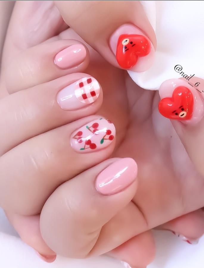Simple Acrylic Pink Shiny Short Nails Ideas,Make Your Short Nails Stand ...