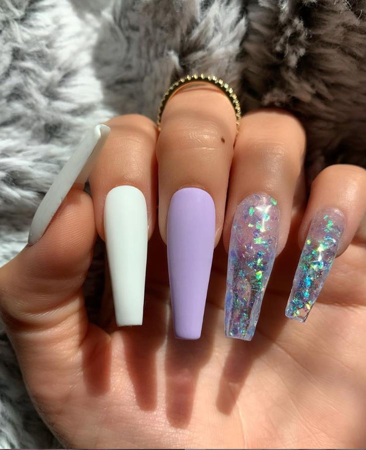 55 Glittering Acrylic Coffin Nails Designs，Experience The Elegance And ...