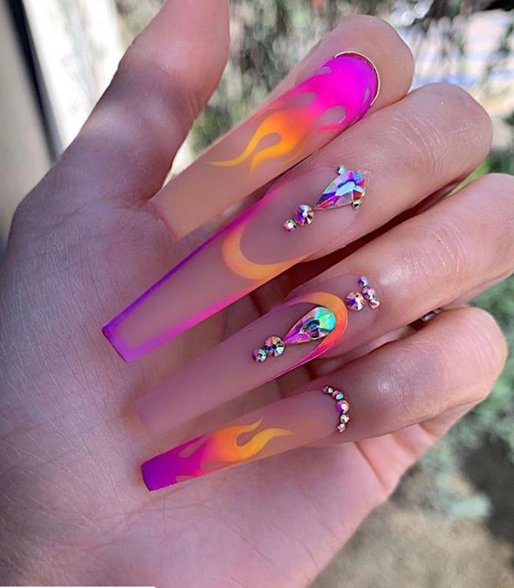 55 Glittering Acrylic Coffin Nails Designs，Experience The Elegance And ...