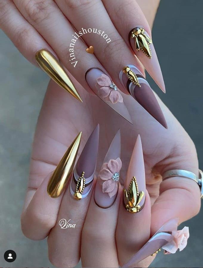 Acrylic Stiletto Nails Designs Art You Deserve In Autumn Lily Fashion Style