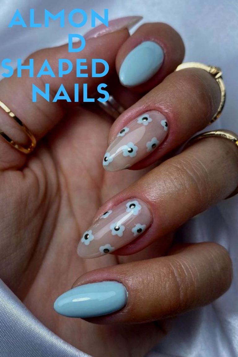 35 simple and beautiful almond shaped nail designs