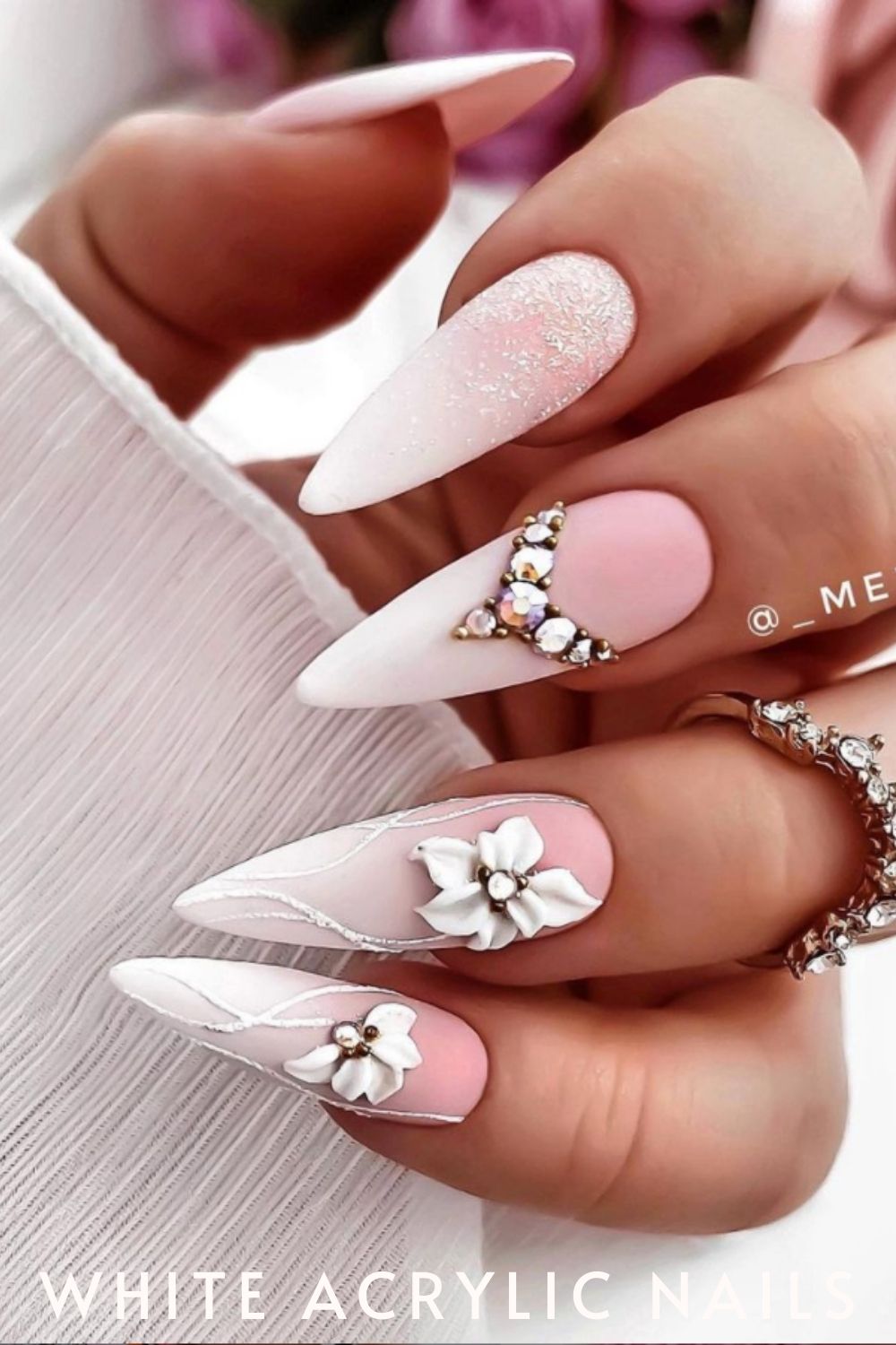 Glitter stiletto nails designs