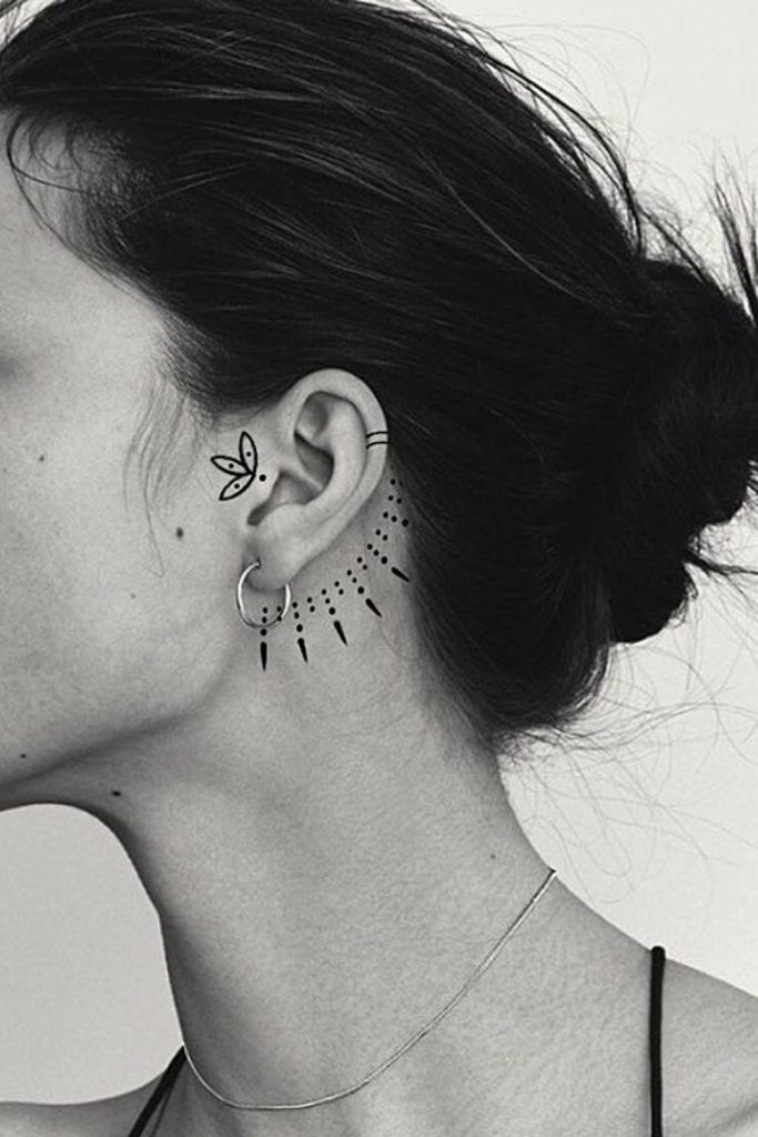 21 Cute and Cool Small Ear Tattoos for Women in 2021