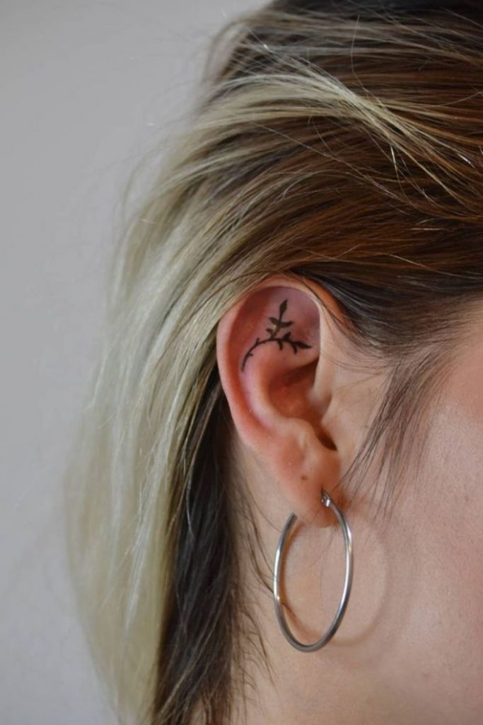Cute and Cool Small Ear Tattoos for Women