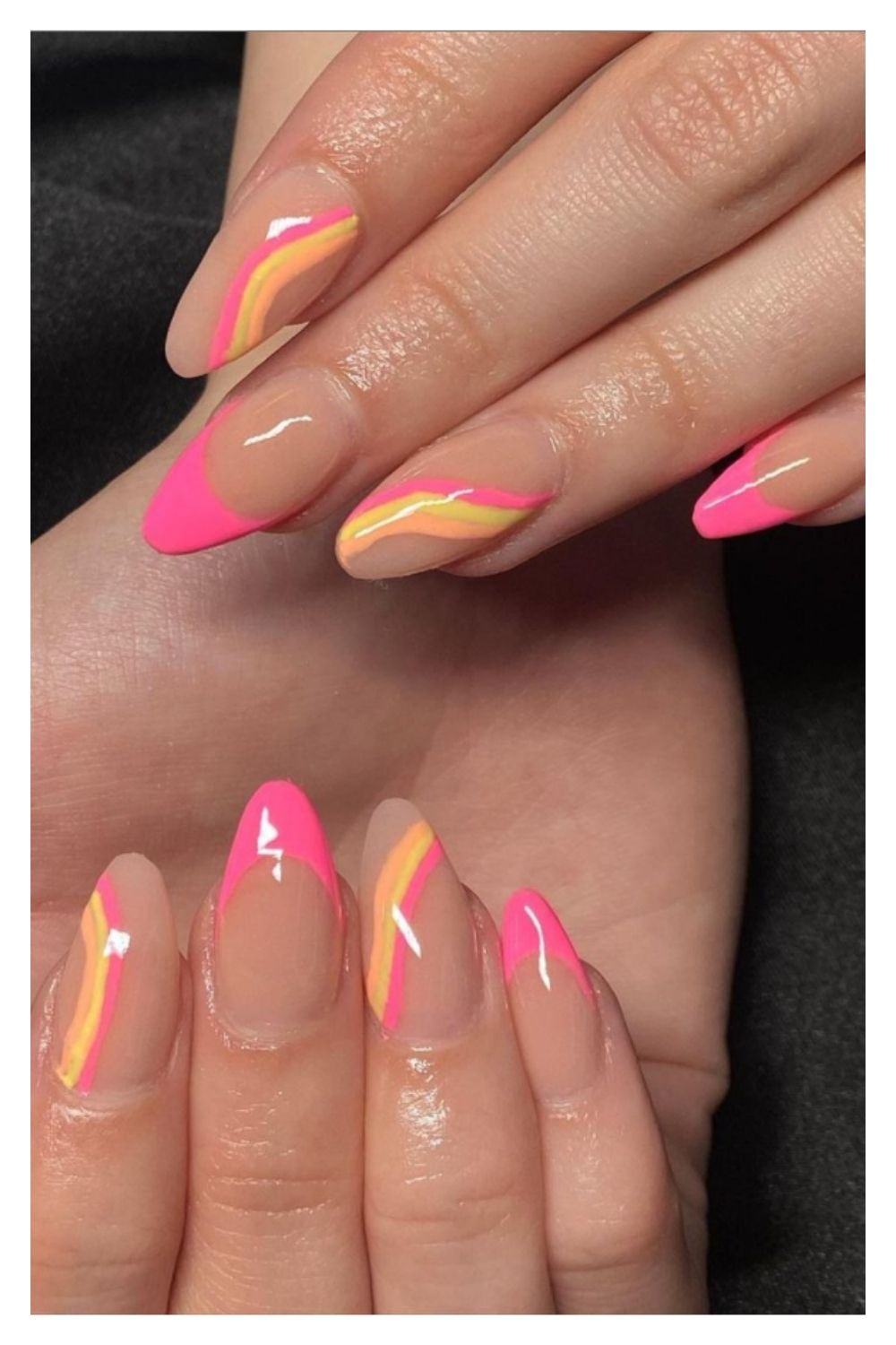 Pink cute summer nail design