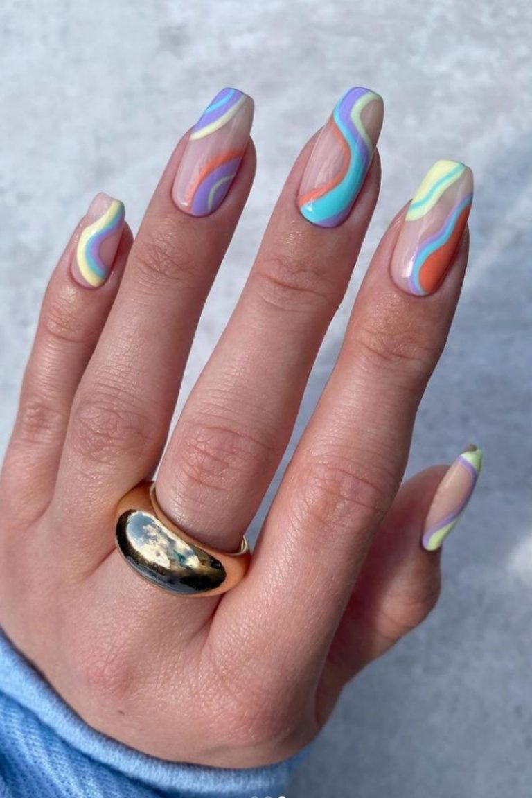 54 Beautiful and Creative Short Nail Designs for Summer Nails Art in 2021