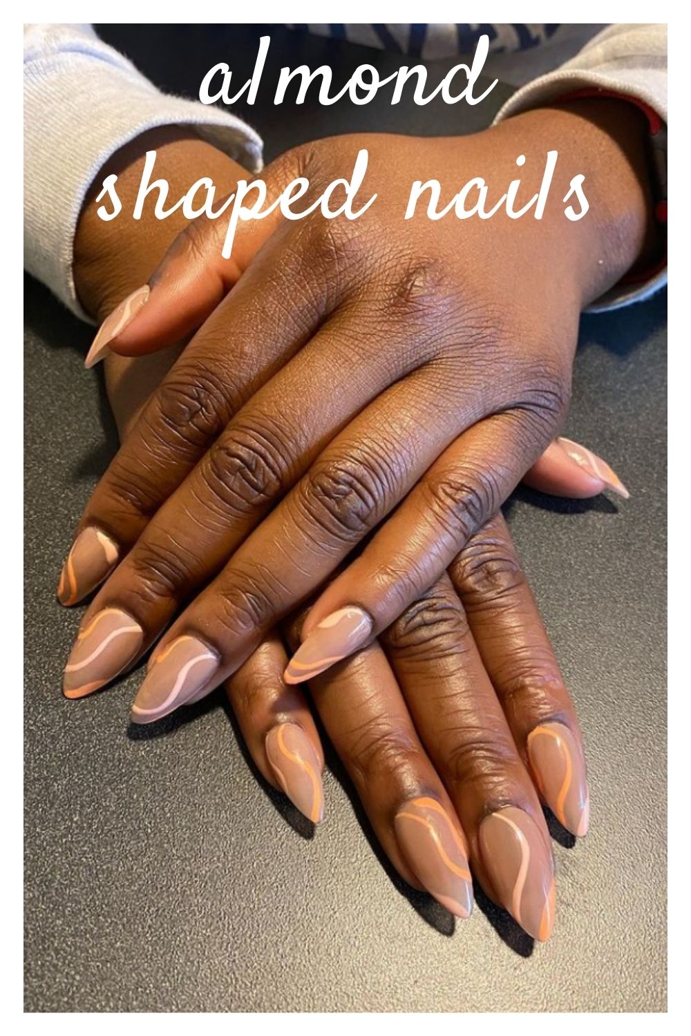 Nude almond nails