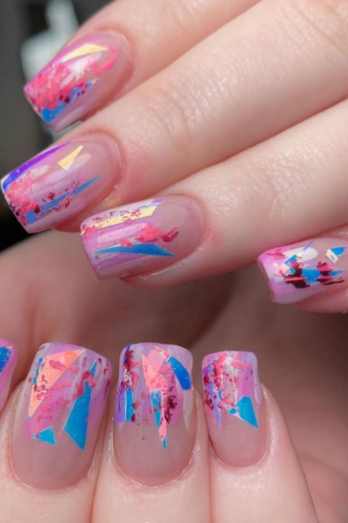 54 Beautiful and Creative Short Nail Designs for Summer Nails Art in 2021