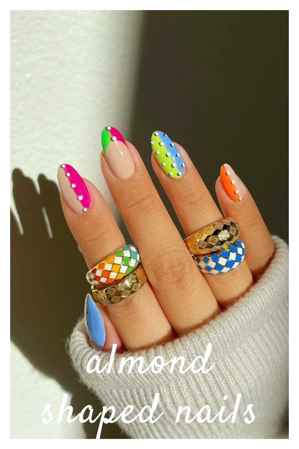 Cute white dot nail design