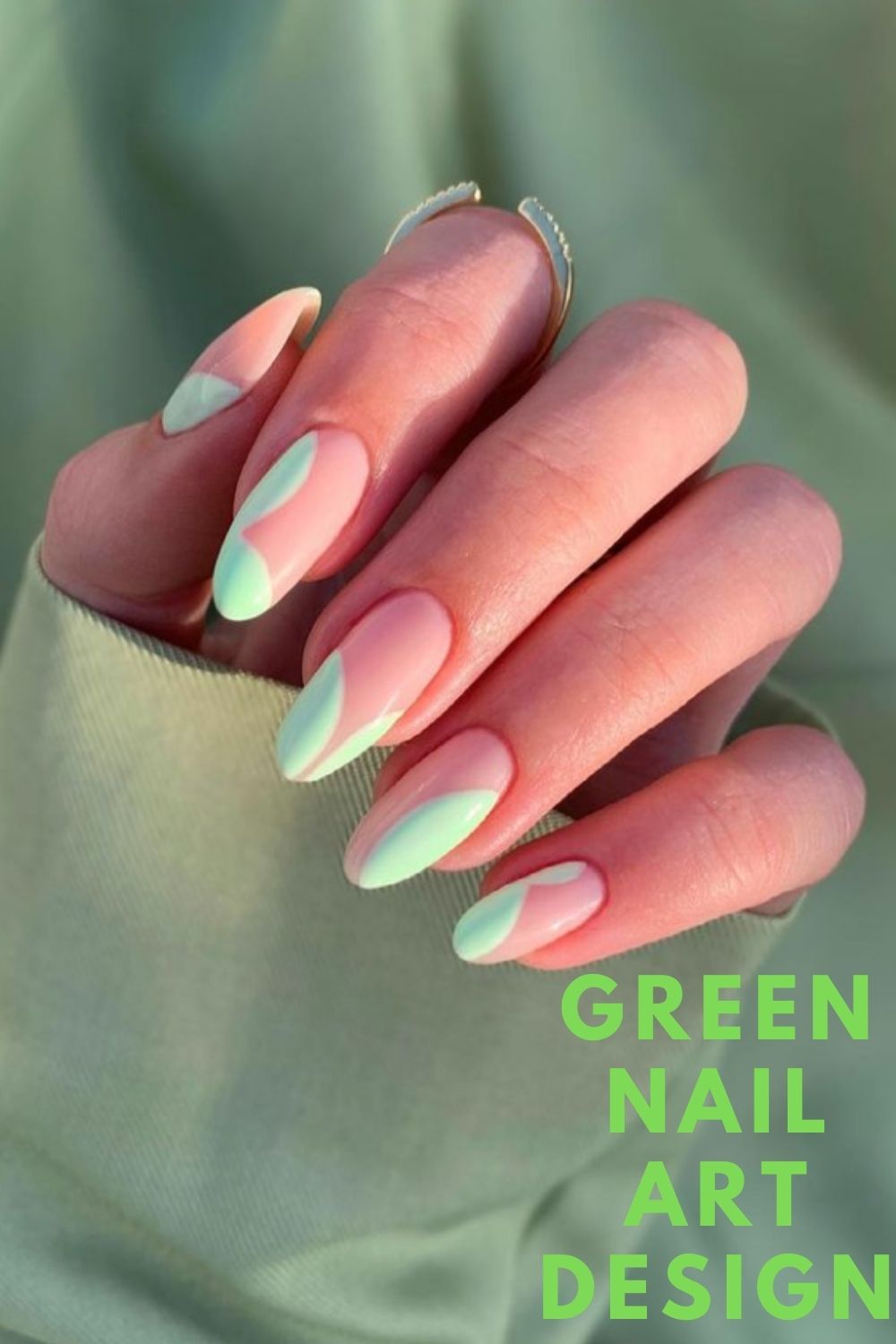 Simple neon green nails art designs