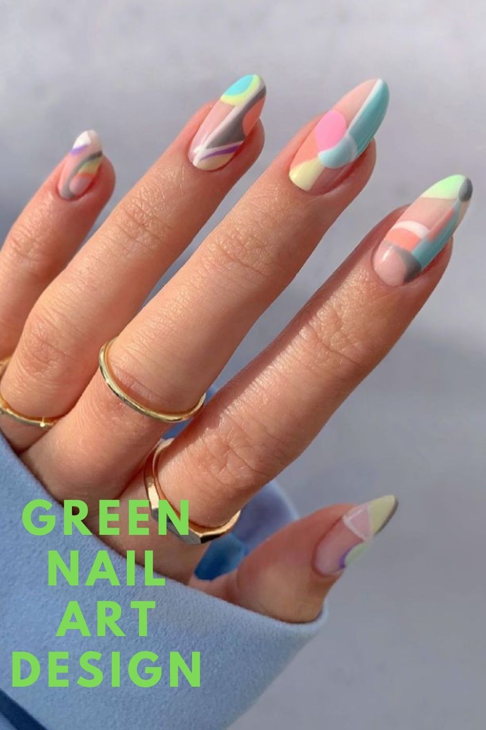 Rainbow nails art 
