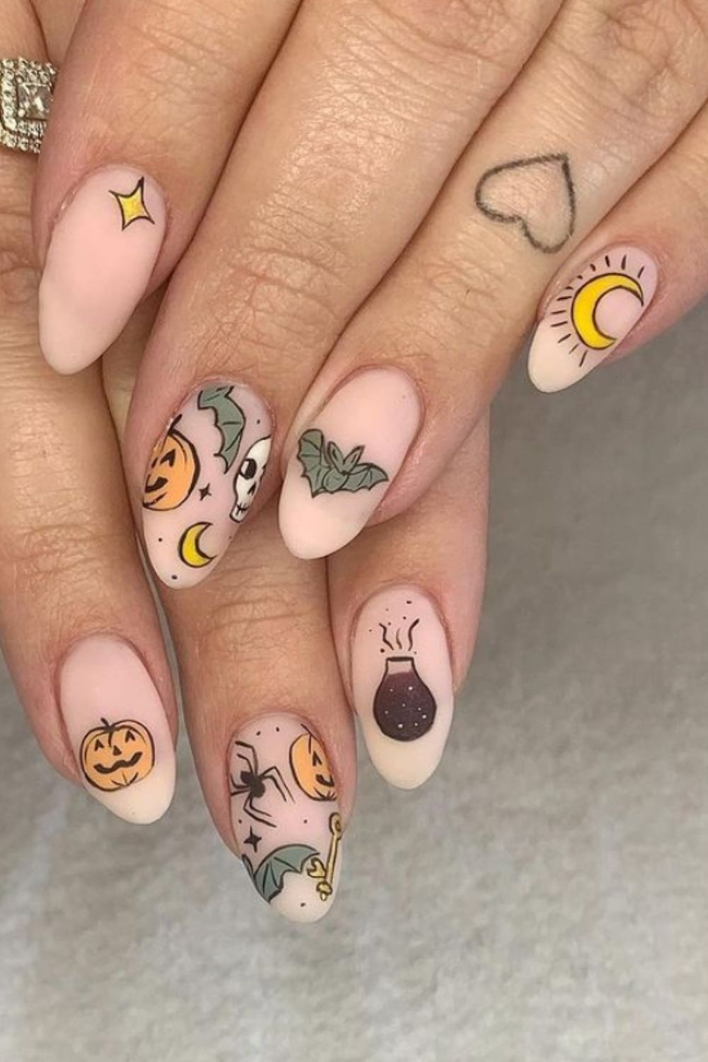 Classic Pumpkin Nail Art