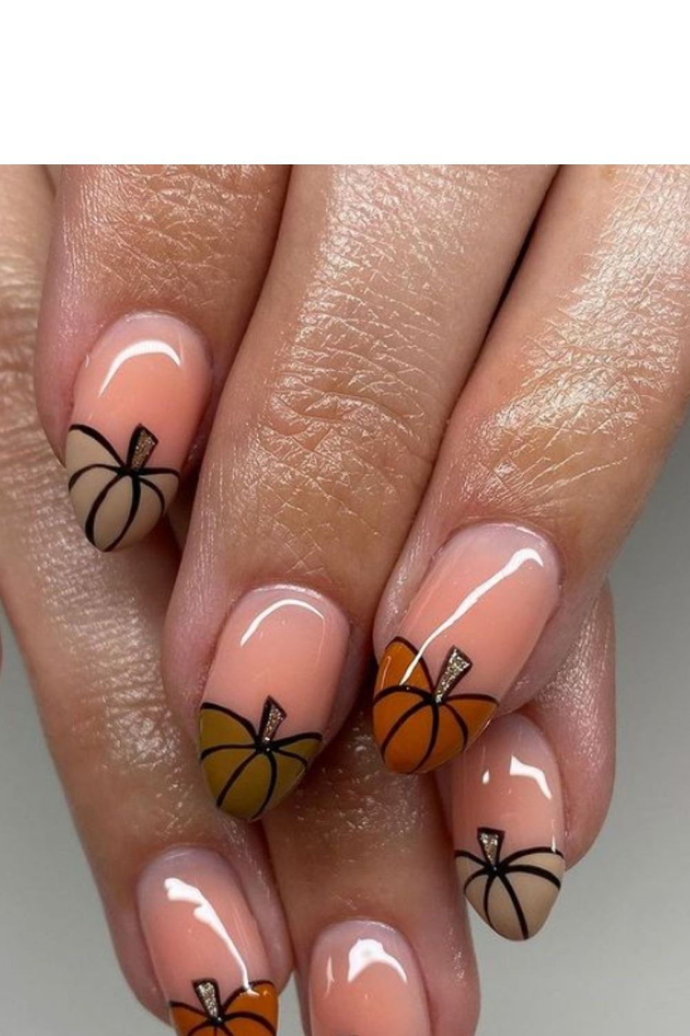 Pumpkin nail Design