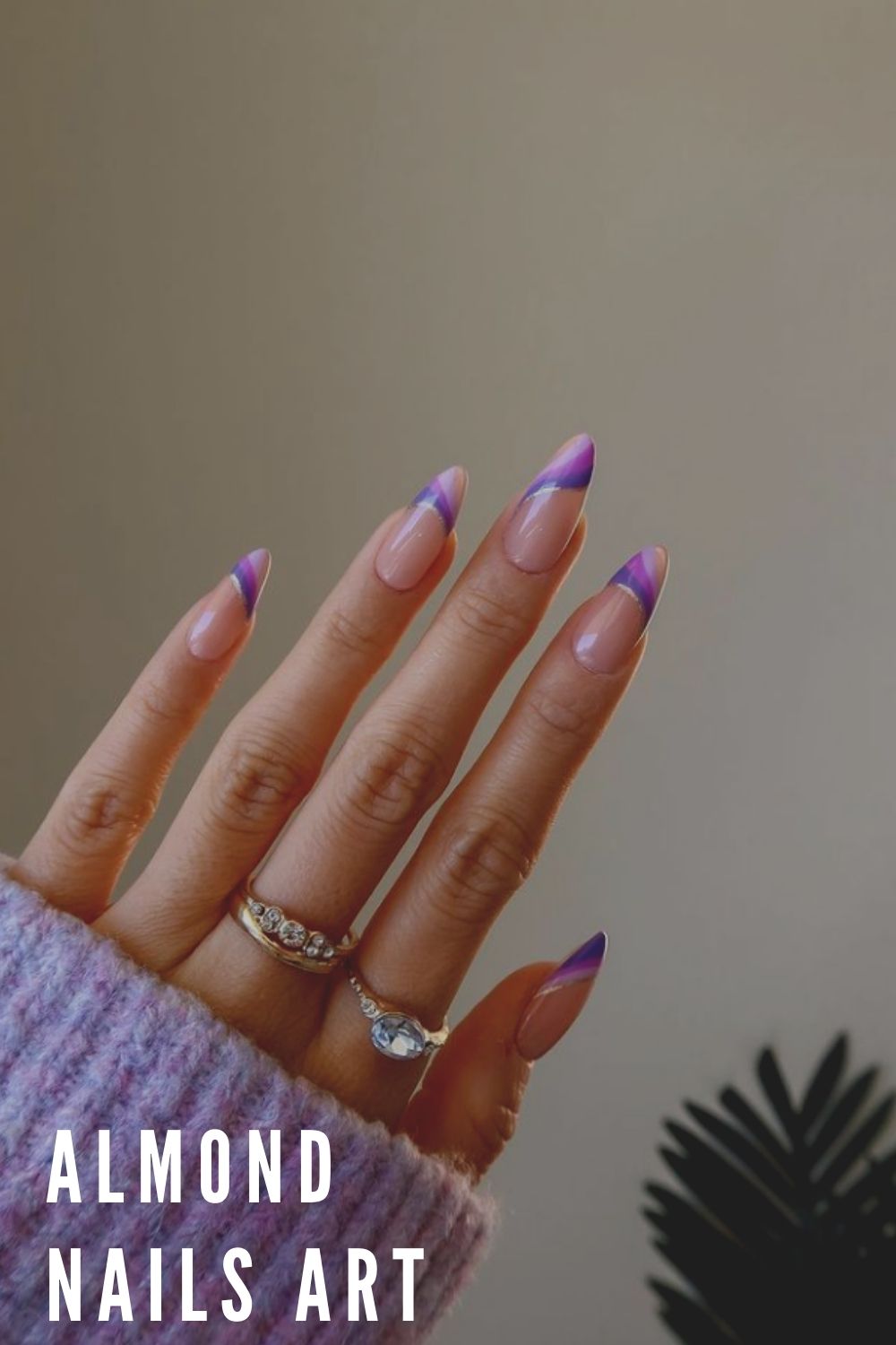 Purple tip nails ideas