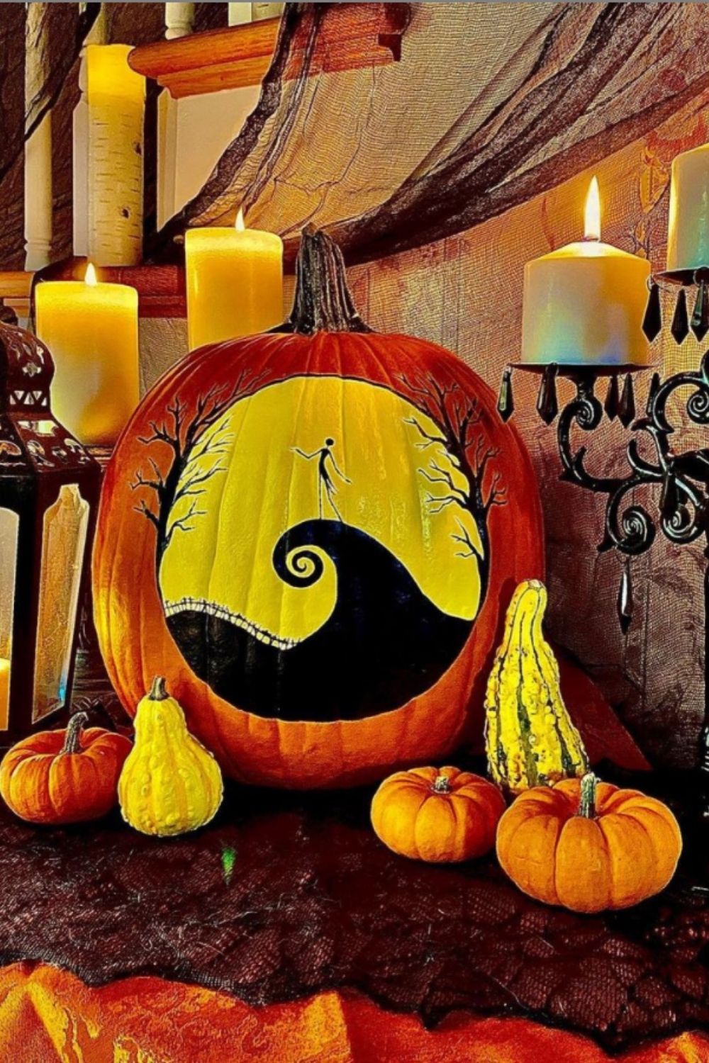 Abstract pumpkin drawings