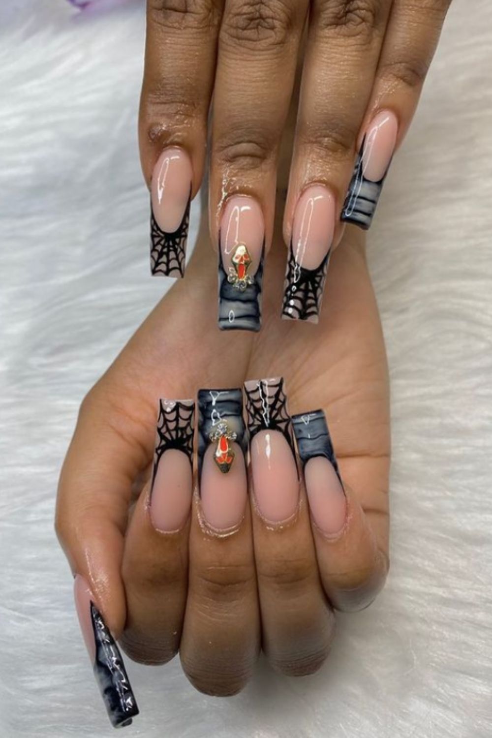 Black tip nails