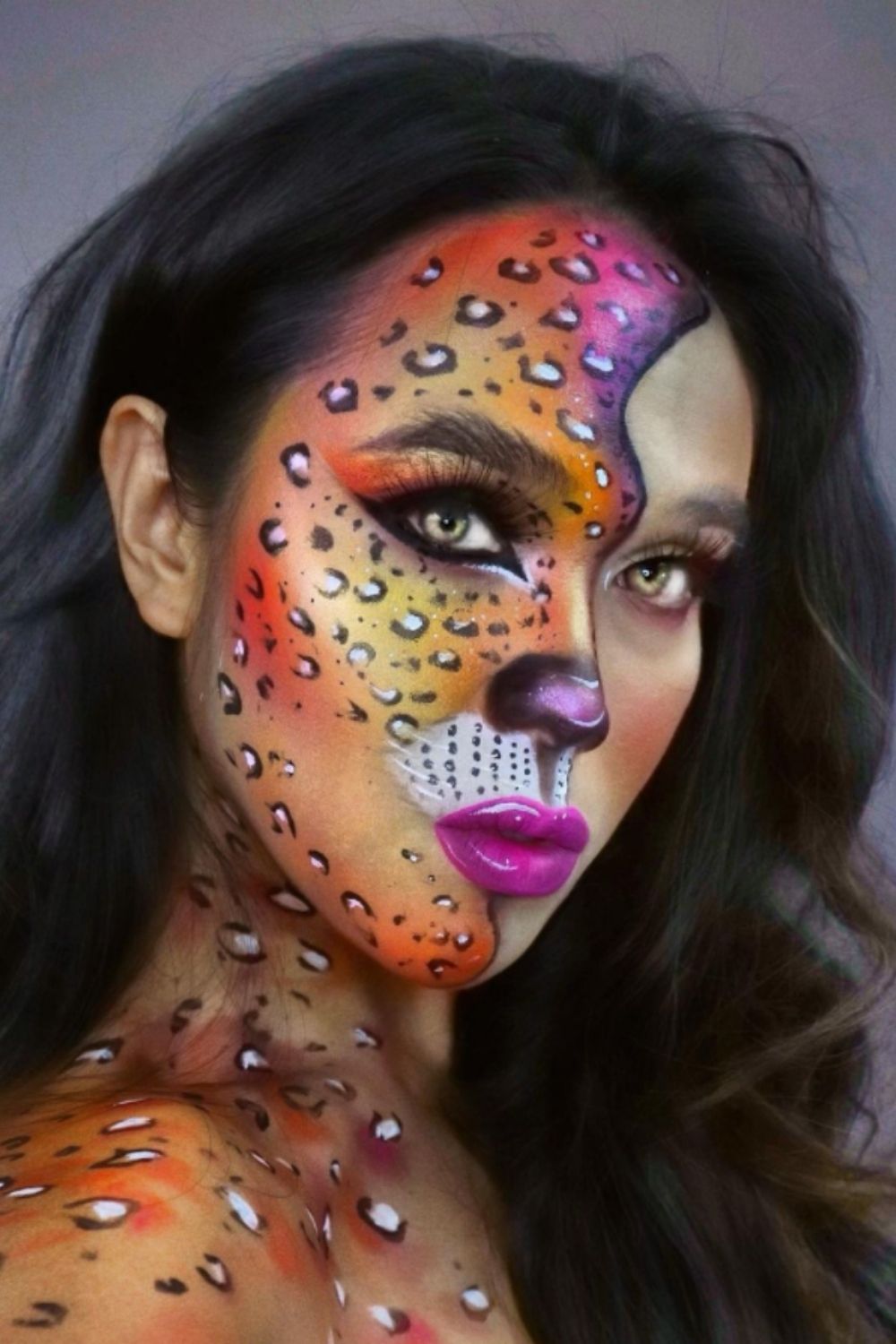 The cheetah makeup look