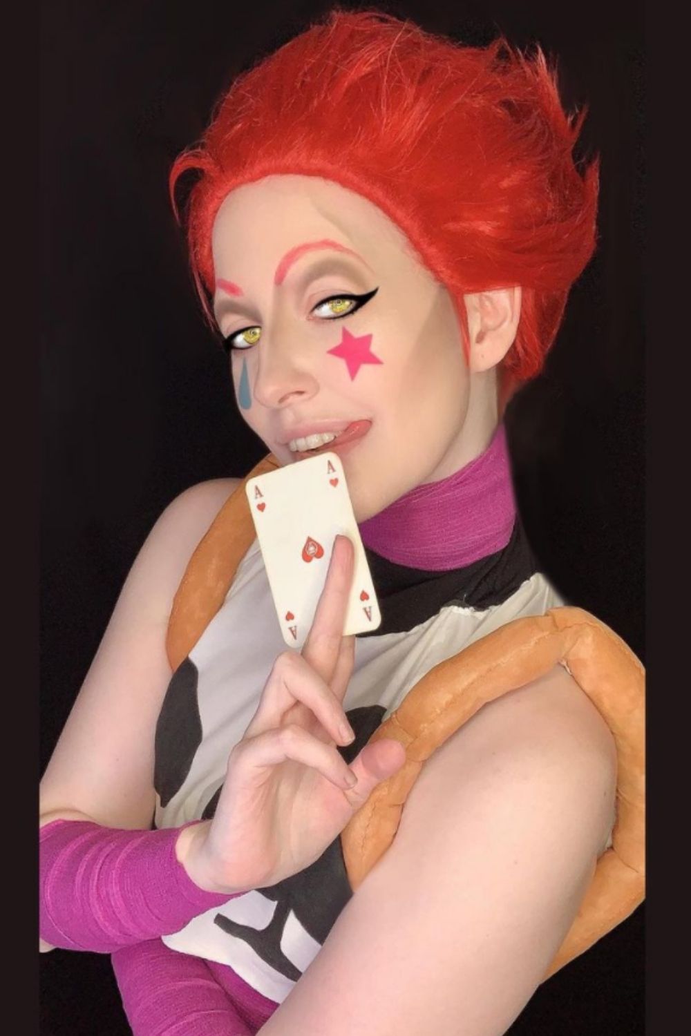 Neon clown makeup