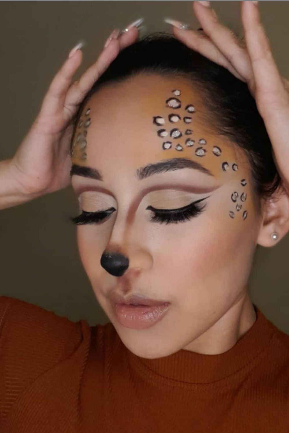 The cheetah makeup look