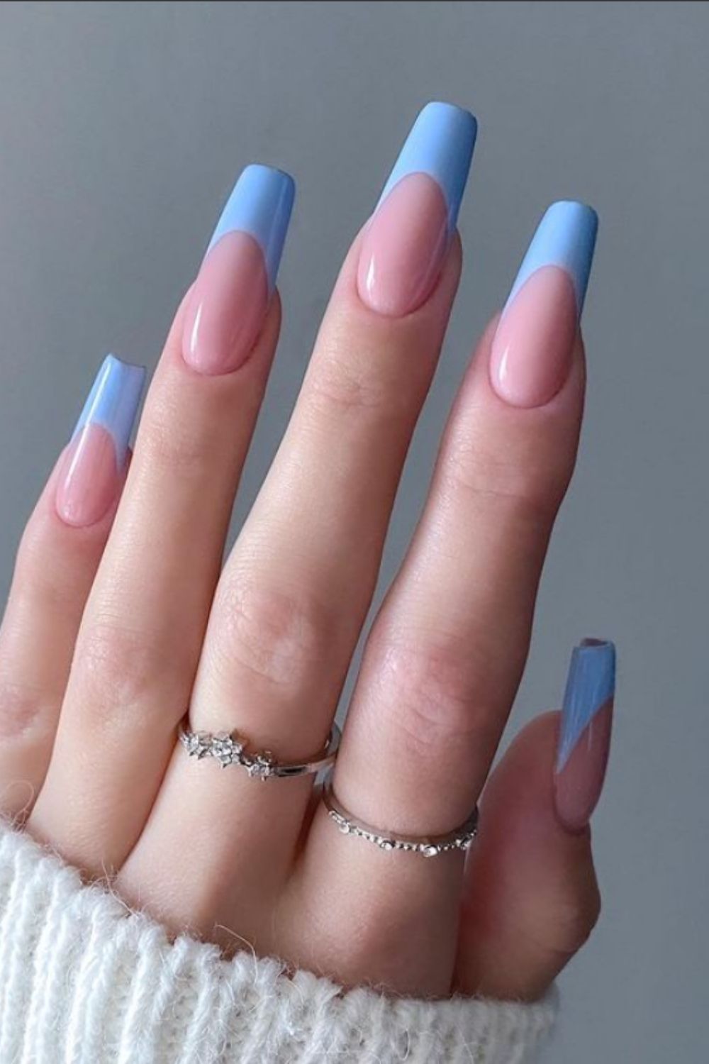 Blue thanksgiving nails