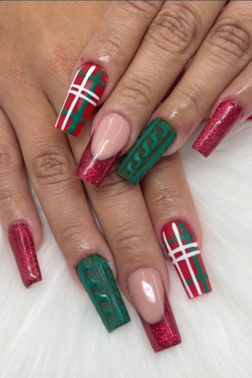 Christmas nails for coffin nails