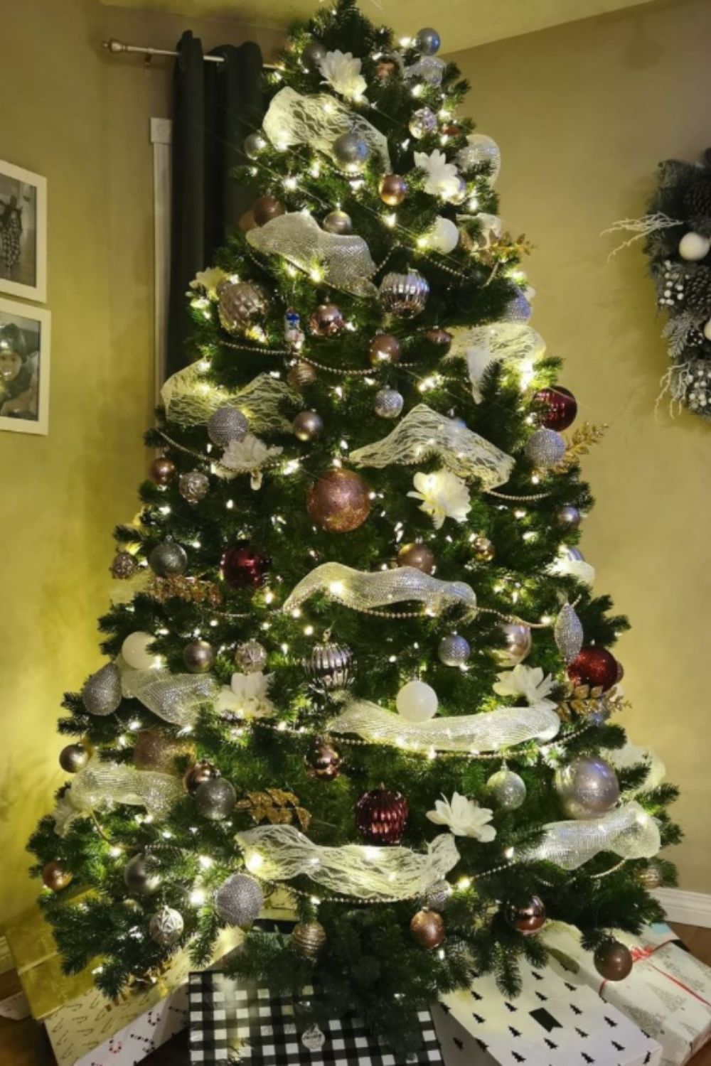 White Ribbon Christmas Tree