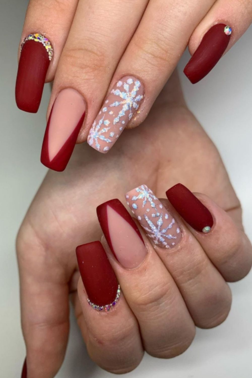 Red tip long nails