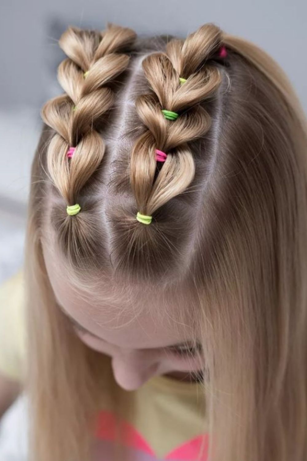 Hair top double braid idea
