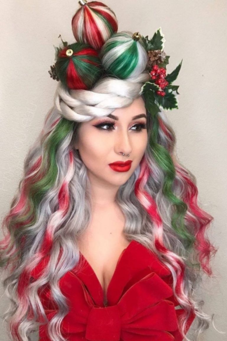 21 Christmas Hair Design Ideas To Celebrate The Holiday And New Year