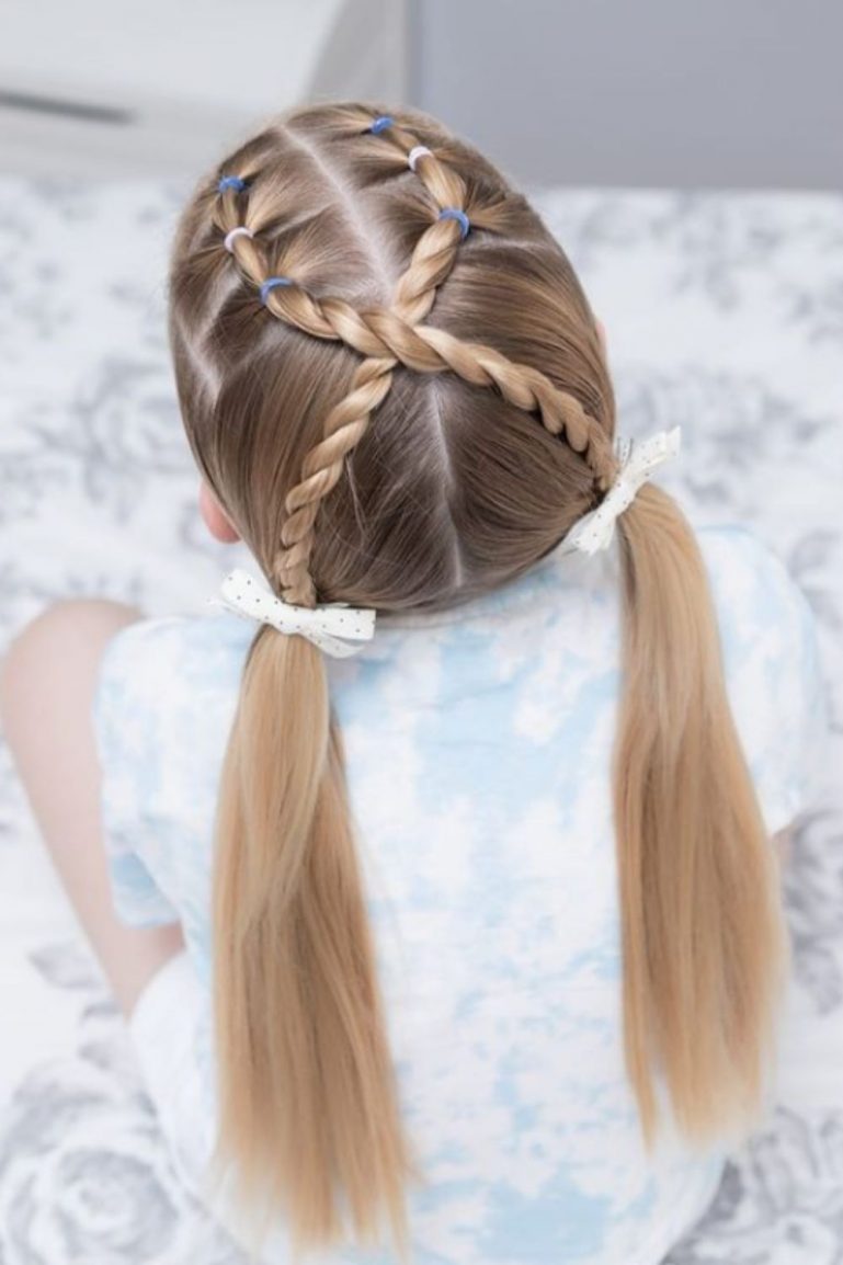42 Cutest Braid Hairstyles ideas for Little Girls At the Christmas party