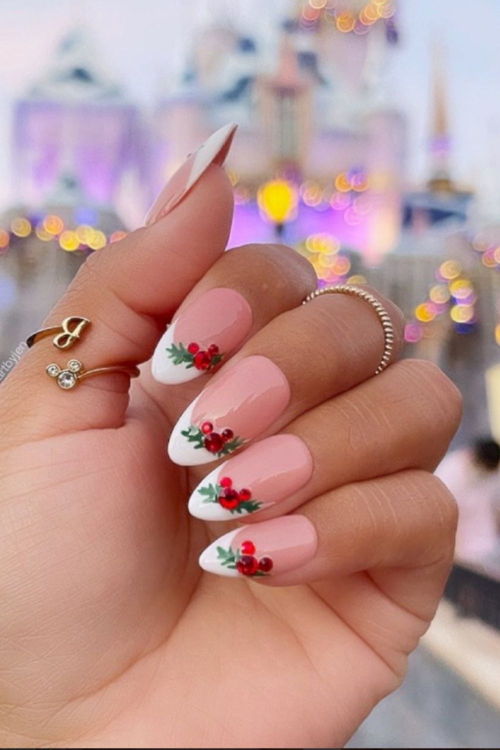 French pink and white nails