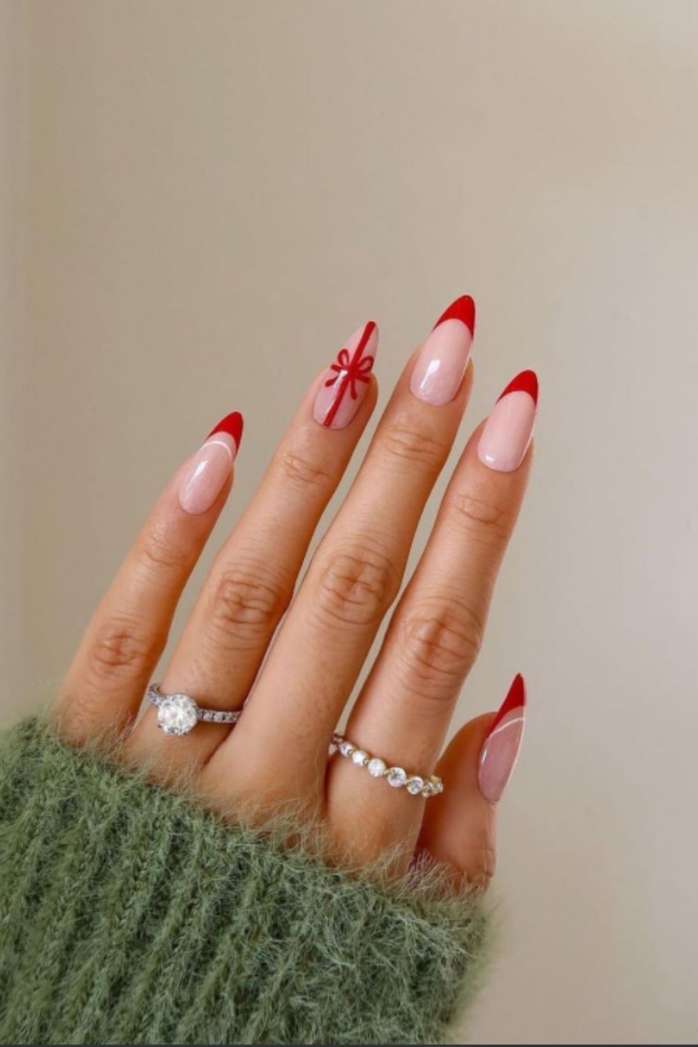 Red almond nails ideas
