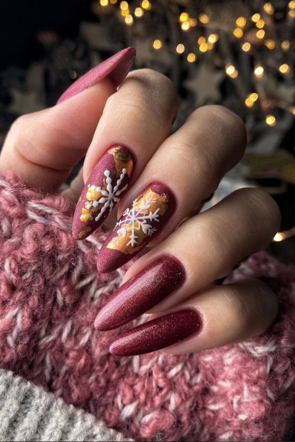 Red almond nails ideas