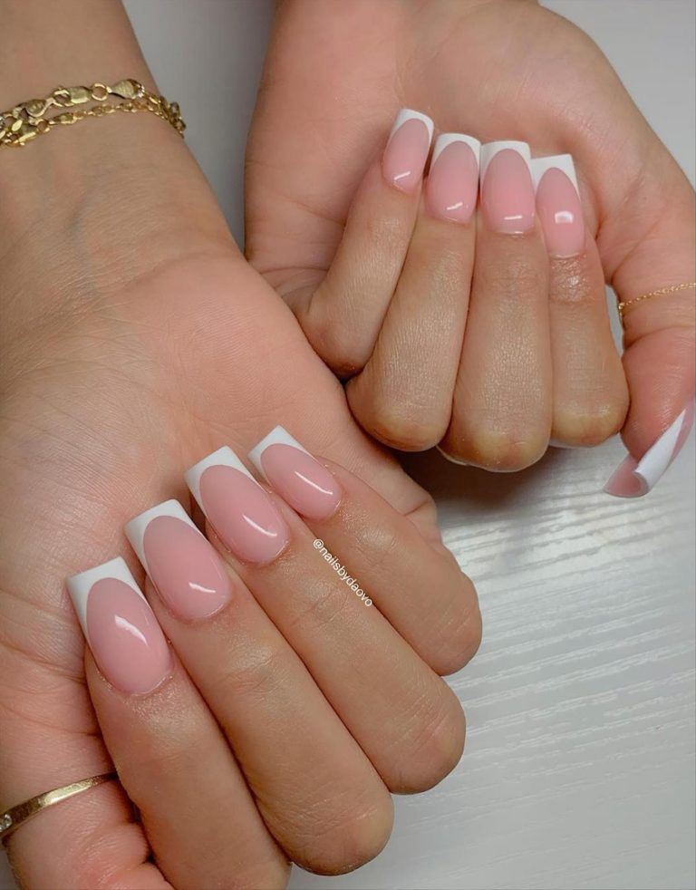 Luxury French Tip Coffin Nails You Ll Flip For Page Of Lily Fashion Style