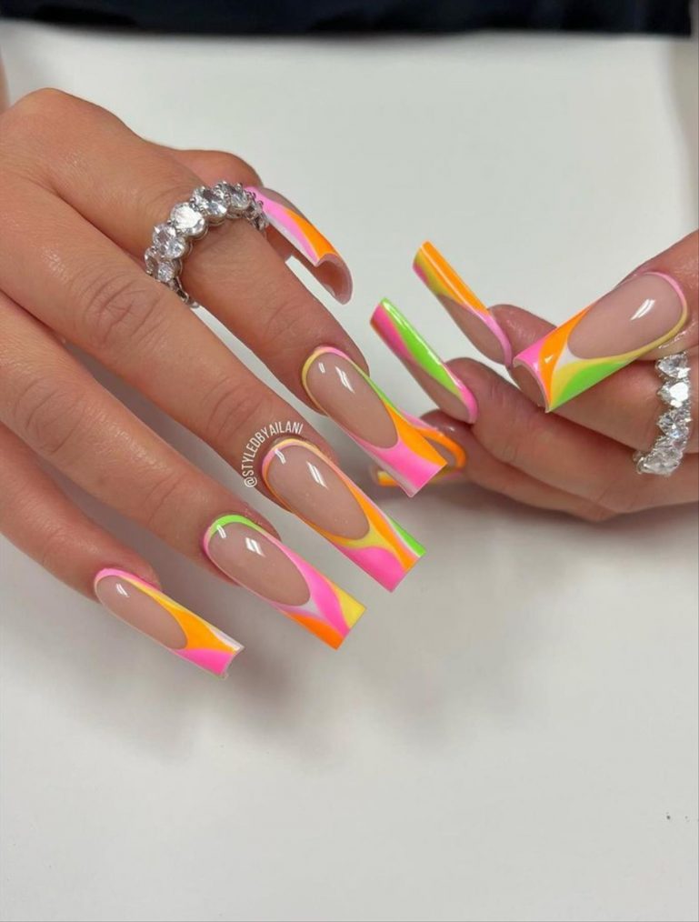Summer coffin nails inspo 2022 nail trends to wear Page 28 of 40