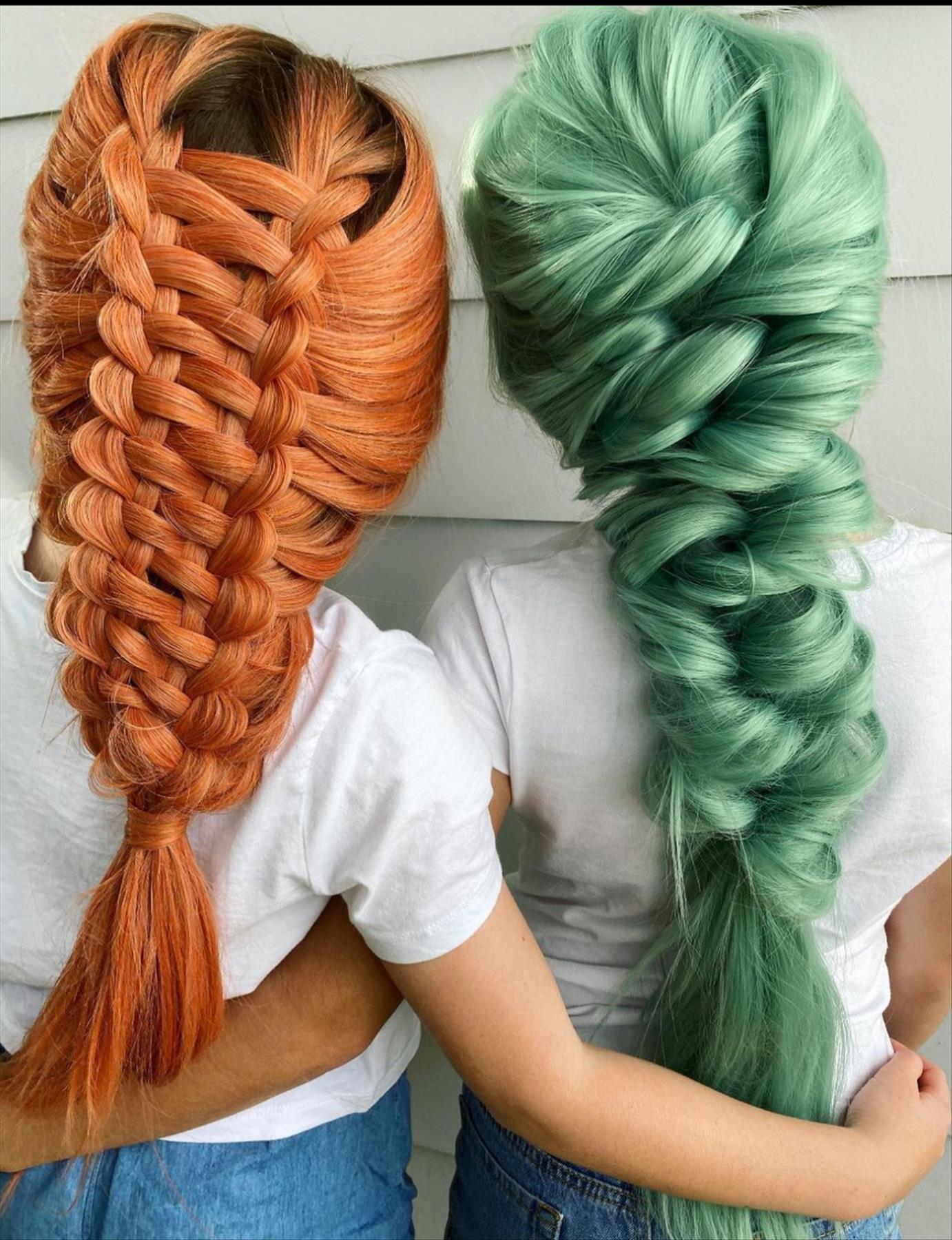 Romantic Colorful Braids Hairstyles For Big Day