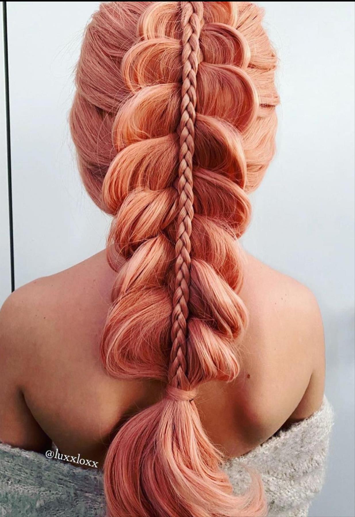 Romantic Colorful Braids Hairstyles For Big Day