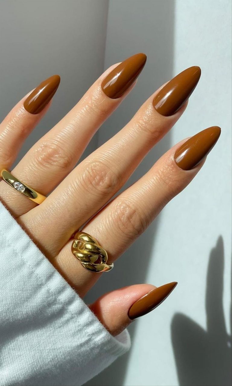 42 Beautiful Autumn Nail Colors 2022 To Get Inspired Lily Fashion Style
