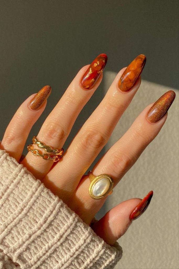 42 Beautiful Autumn nail colors 2022 to get inspired Lily Fashion Style