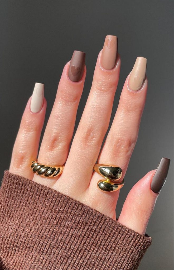 46 Best Brown nail designs for Fall nail colors 2022 trends